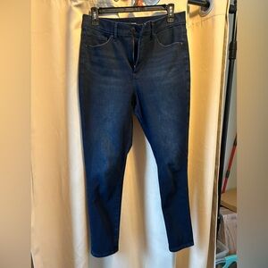 Express Dark Blue Women's Straight Leg Jeans